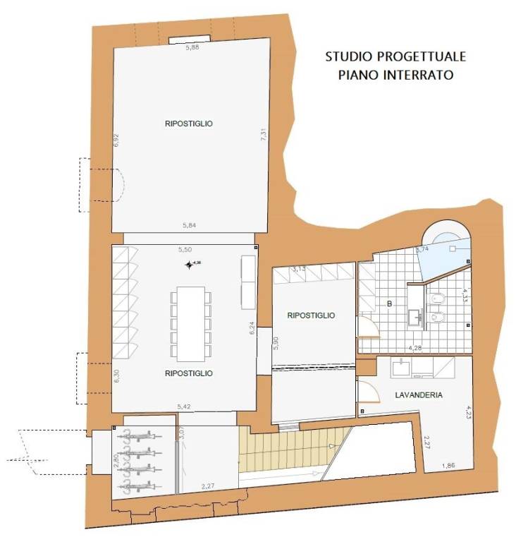 PLANIMETRIA POSSIBILE REALIZZIONE PIANO INTERRATO-GROTTE