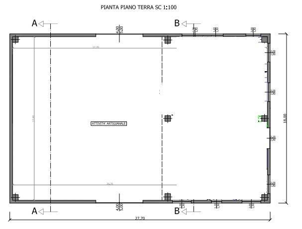 PLANIMETRIA CAPANNONE TIPO