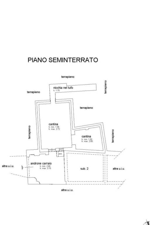 pianta piano seminterrato