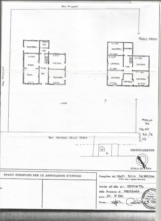 Planimetria via Montanari 10A Poggio Renatico