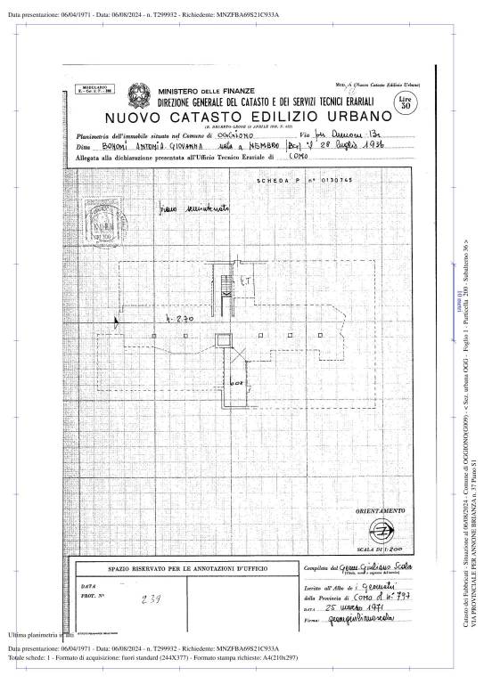 scheda catastale box 1