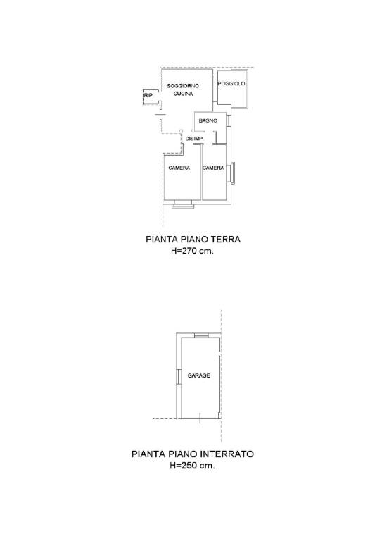 Planimetrie abitazione e garage