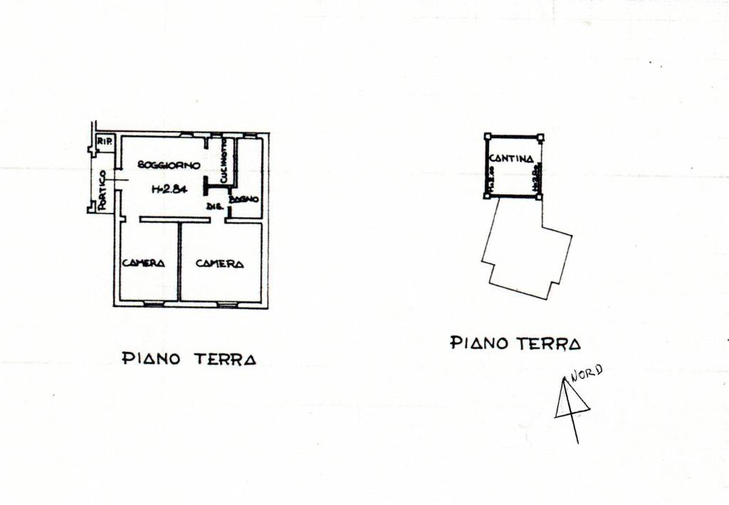 pianta appartamento e cantina