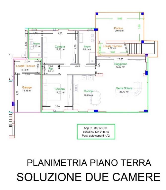 Appartamento 2_P.T_soluzione con 2 camere