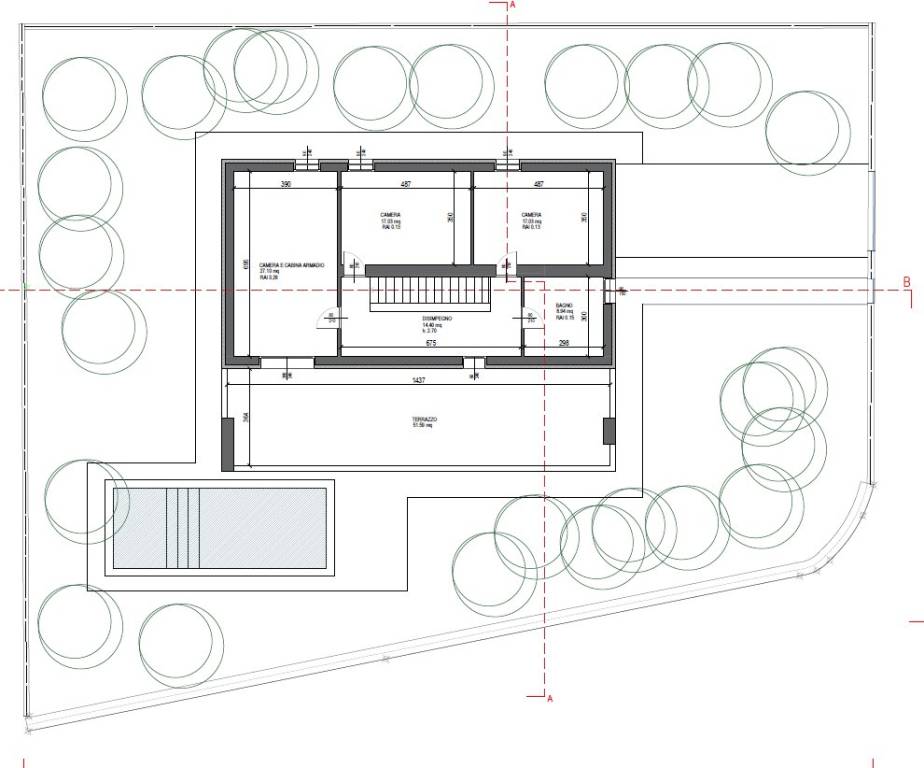 02 - Planimetria villa A - P1°