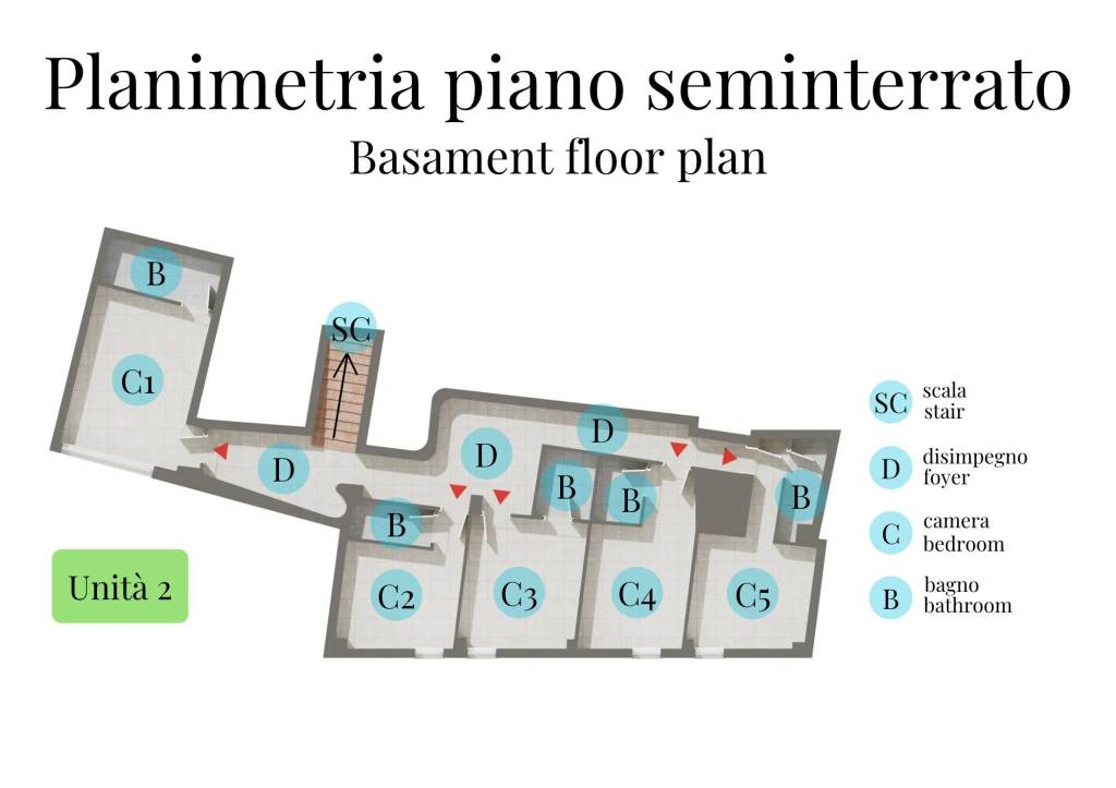 Planimetria piano seminterrato