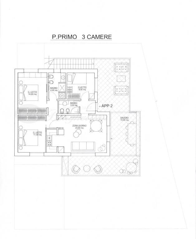 progetto 3 camere