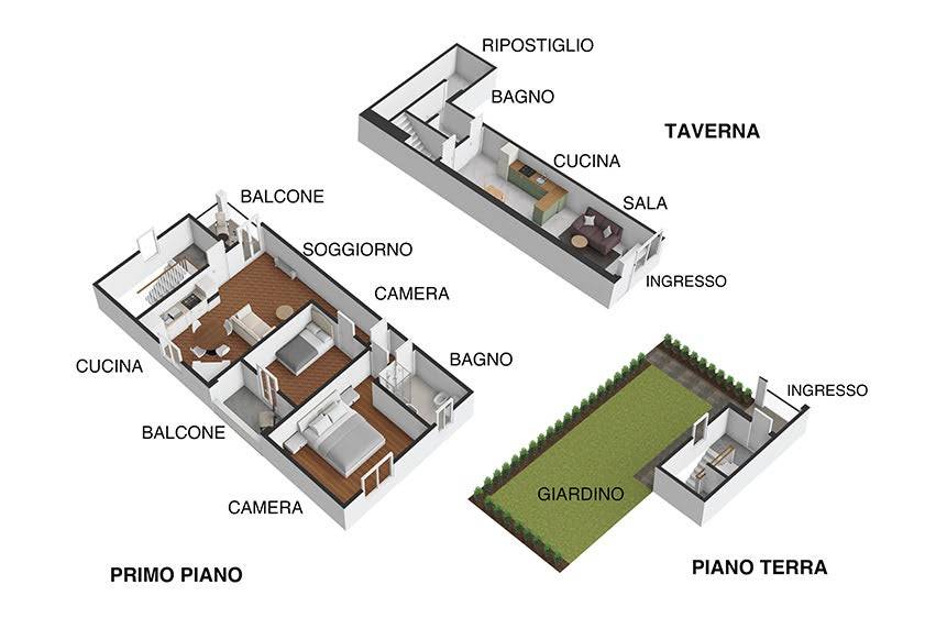 43 - Planimetria 3D - Appartamento Savigno Bologna