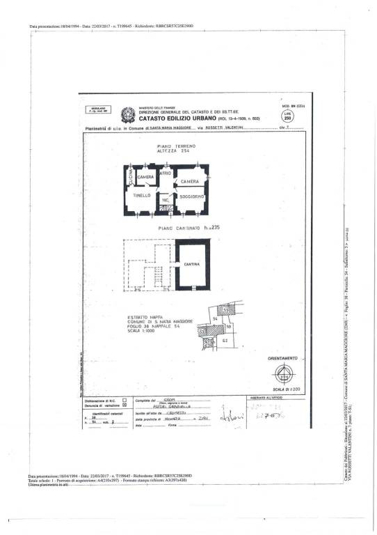 Scheda Piano Terra e S.1° 1