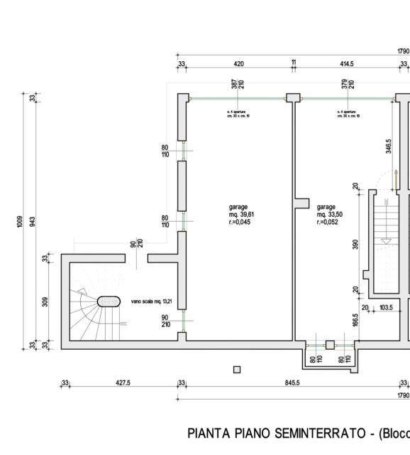 Pianta piano seminterrato