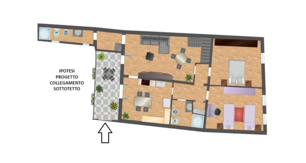 plan ipotesi sottotetto ii piano