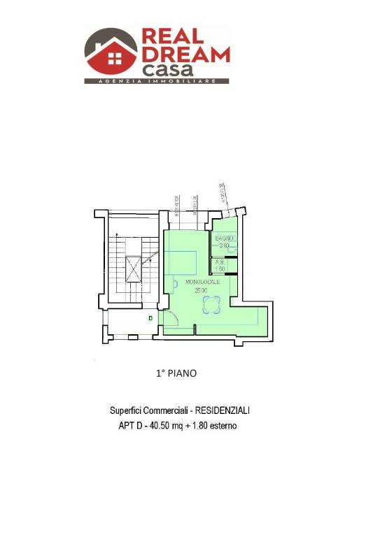 PLANIMETRIA MONOLOCALE D RESIDENZIALE