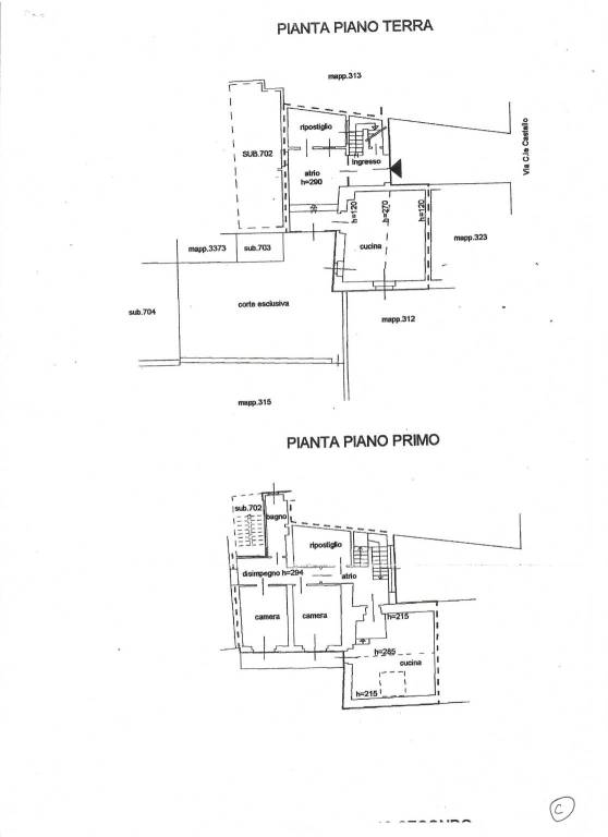 Imm.v. Castello- Piano terra e Primo piano.Sc.1.20