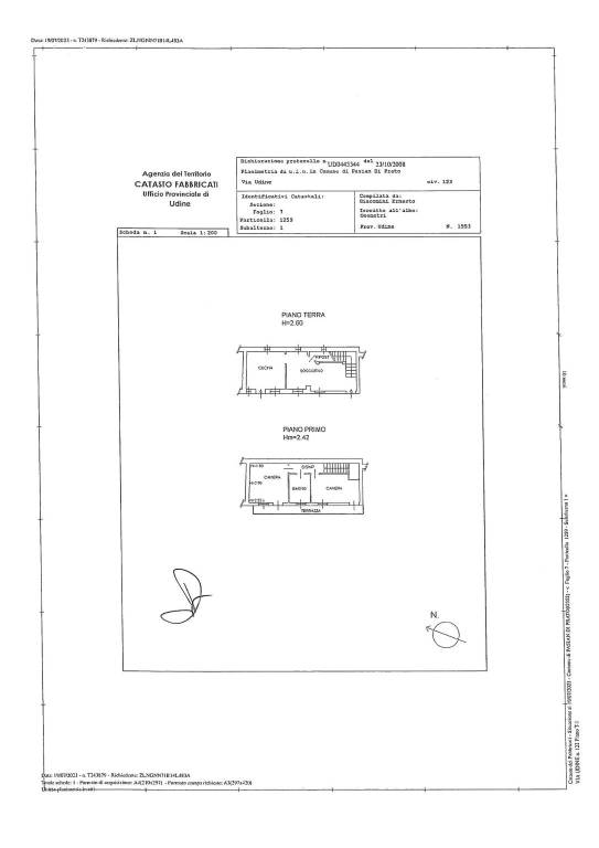 Plan. Colloredo di Prato casetta 1