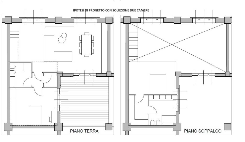 Plan soluzione due camere