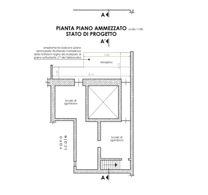 Pianta Piano Ammezzato Via D'Acquino