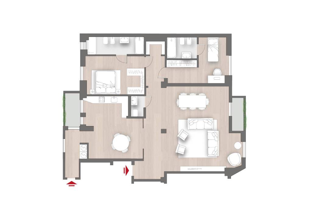 PV14_Ipotesi di layout_Trilocale