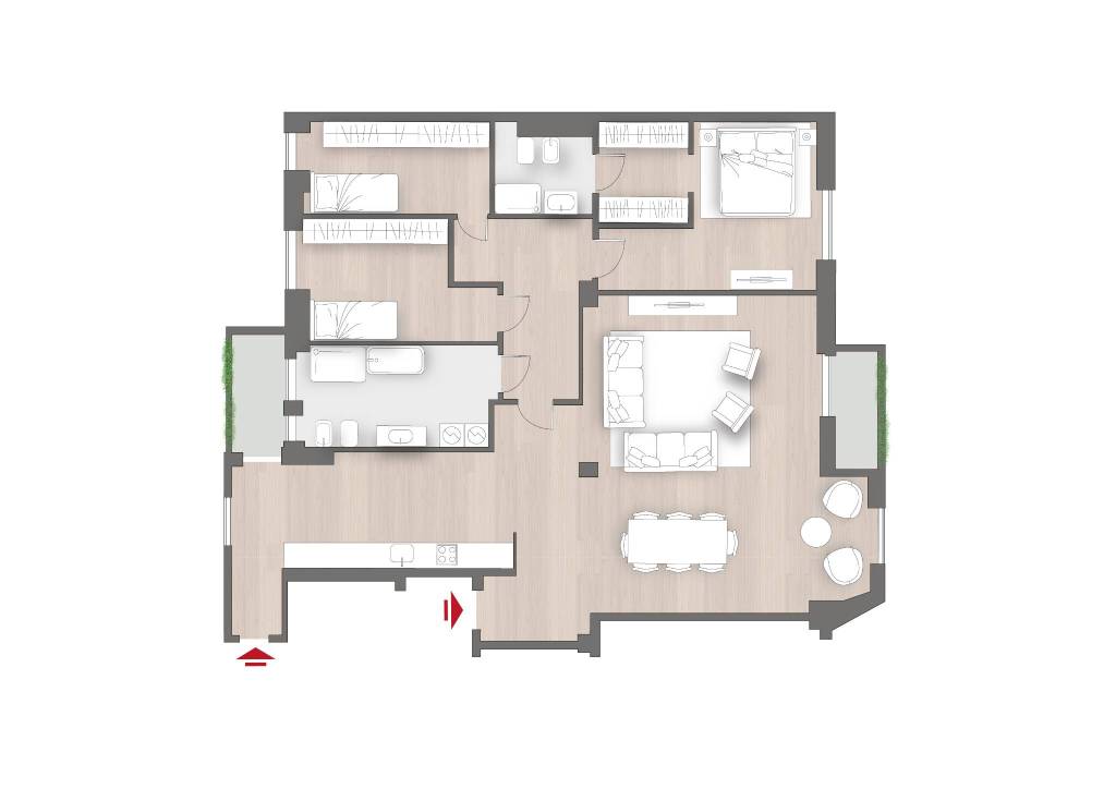 PV14_Ipotesi di layout_Quadrilocale