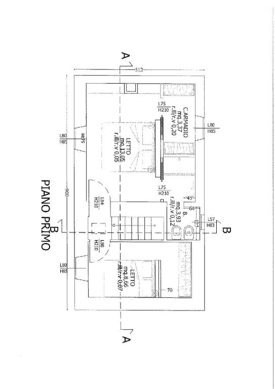 planimetria appartamento piano primo