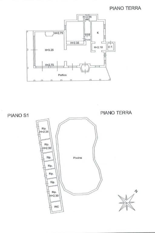 planimetria villa + piscina 1