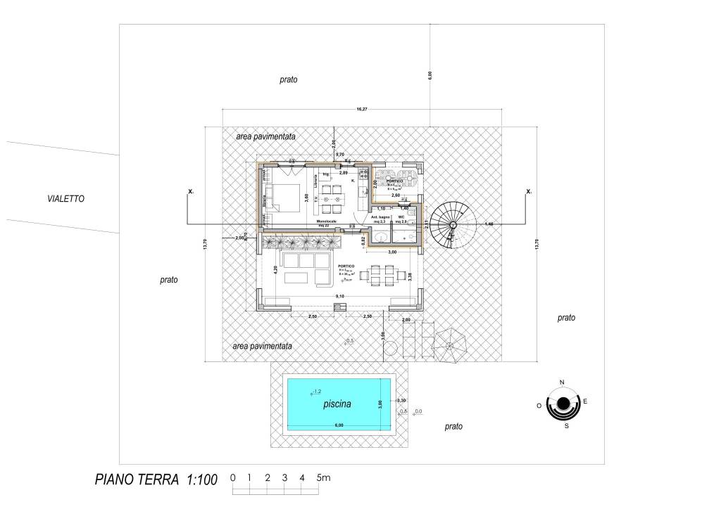 Piano terra scala 1-100 1