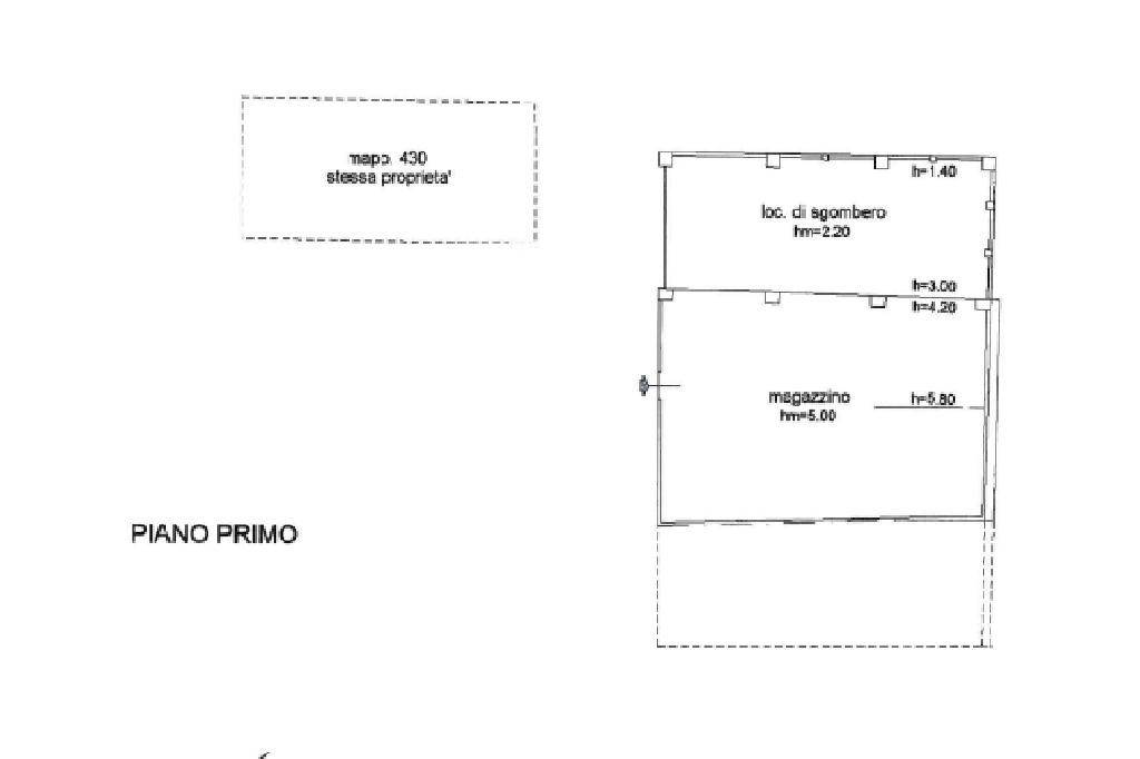 planimetri piano primo magazzino