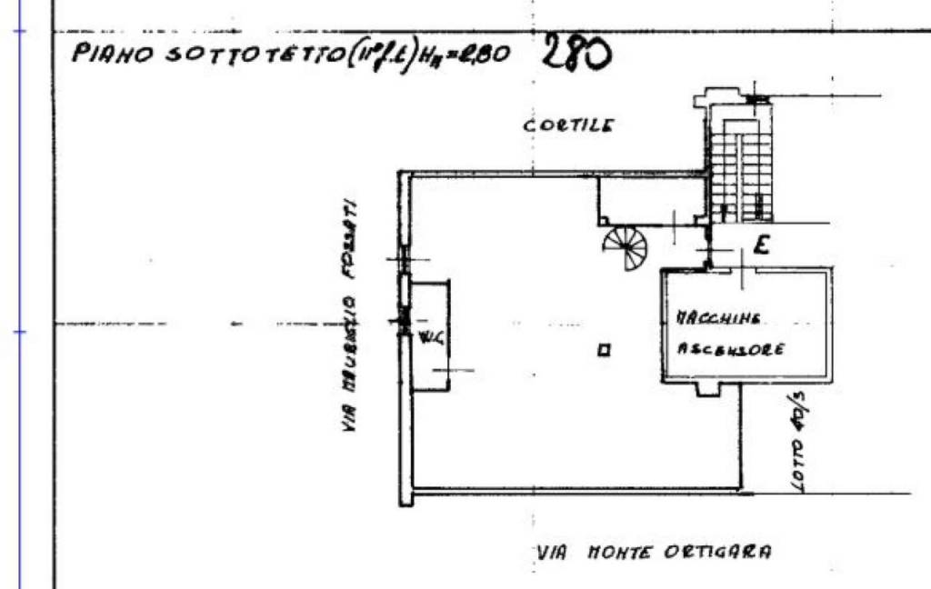 planimetria sottotetto