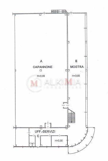 Capannone artigianale Buja pianta piano terra