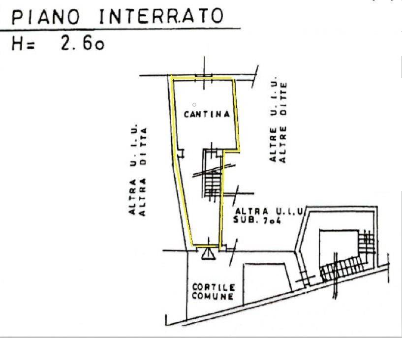 Planimetria piano interrato