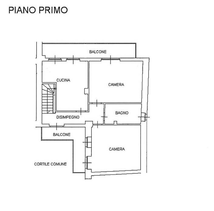 Planimetria piano primo