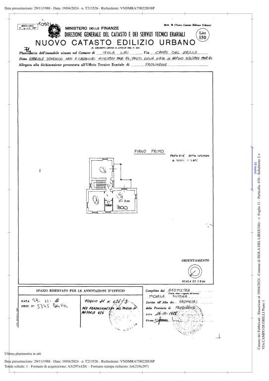 Planimetria A2 piano primo Sub 2 1