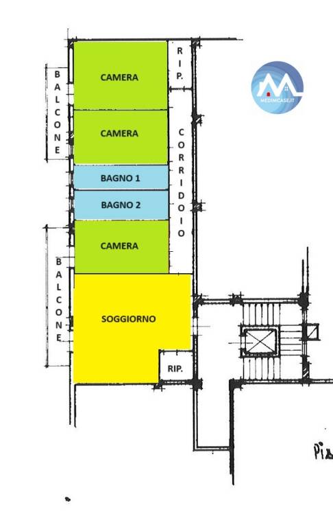 piantina colorata quadrilocale wmk 0