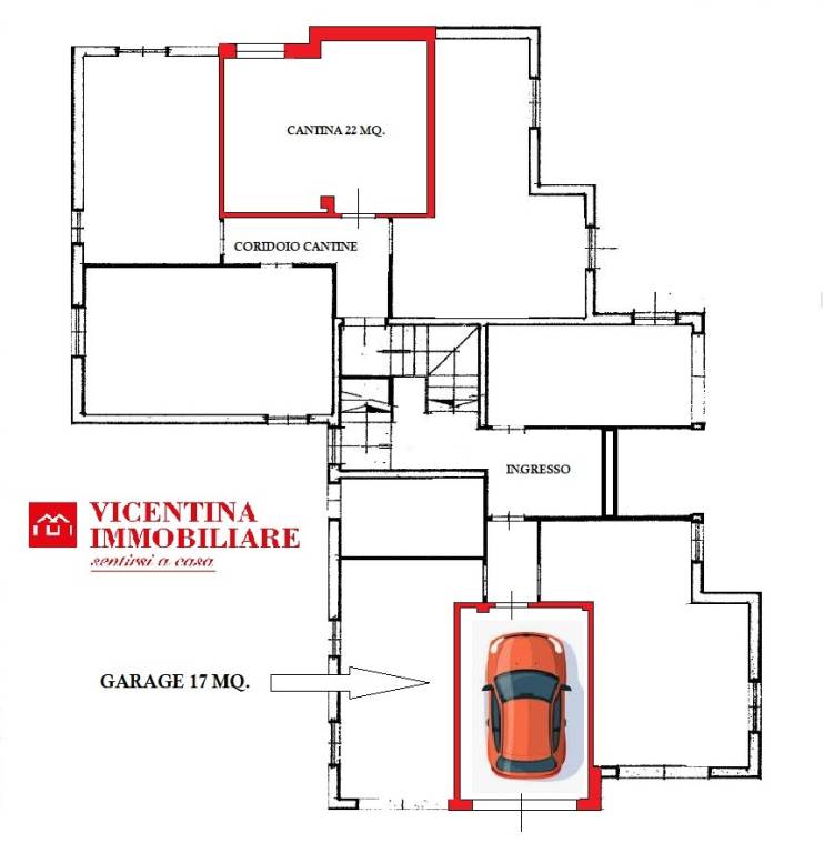 planimetria cantina e garage