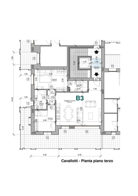 Cavallotti P3 - App_B3 - con misure e arredo 1