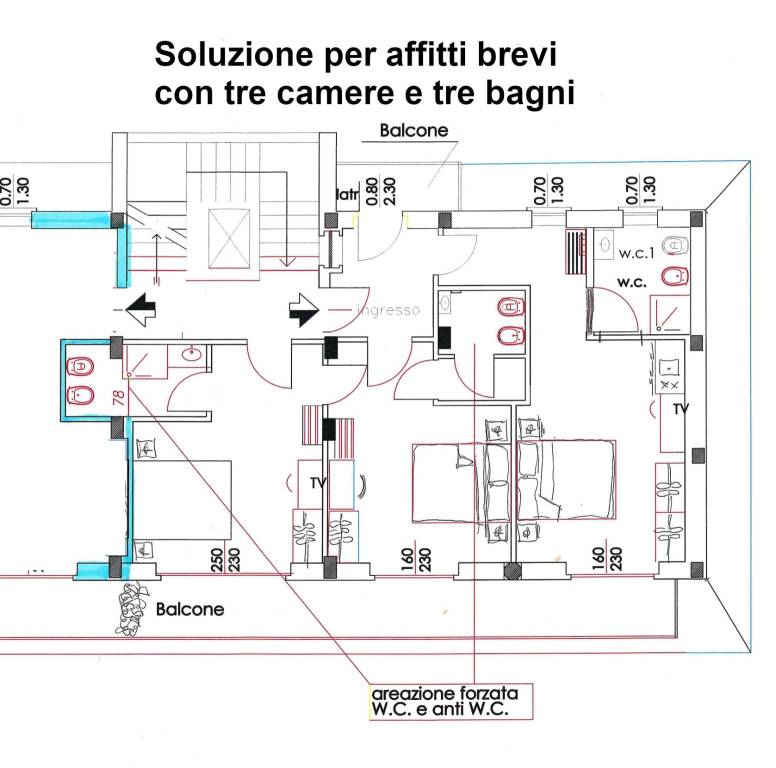 Planimetria affitti brevi