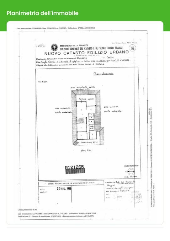 Via Carico 86, Acireale PLANIMETRIA APPARTAMENTO