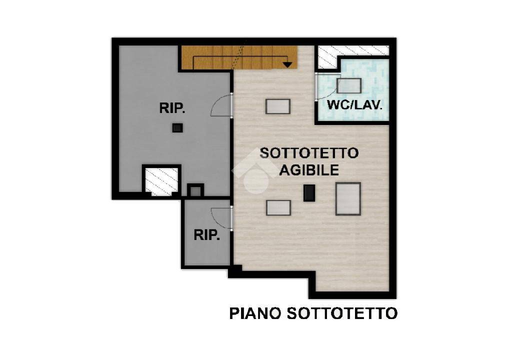 planimetria 2D sottotetto