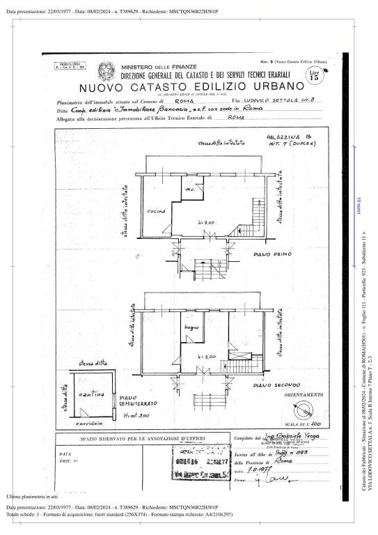 Planimetria appartamento e cantina 1