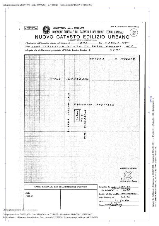 Planimetria posto auto 1