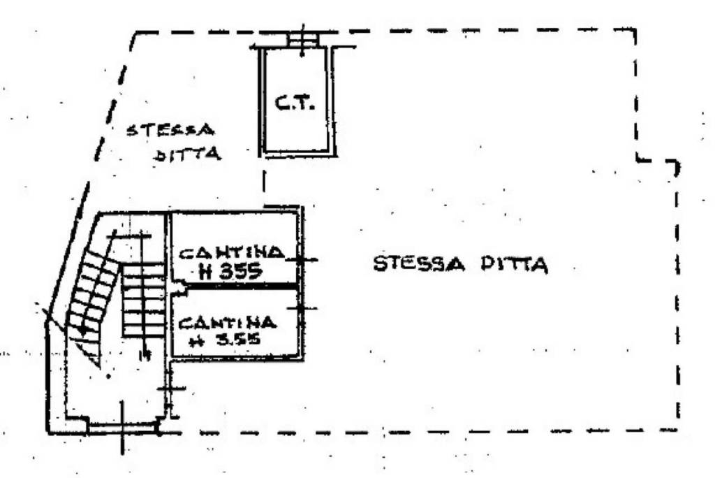 Pianta piano terra cantina e c.t.