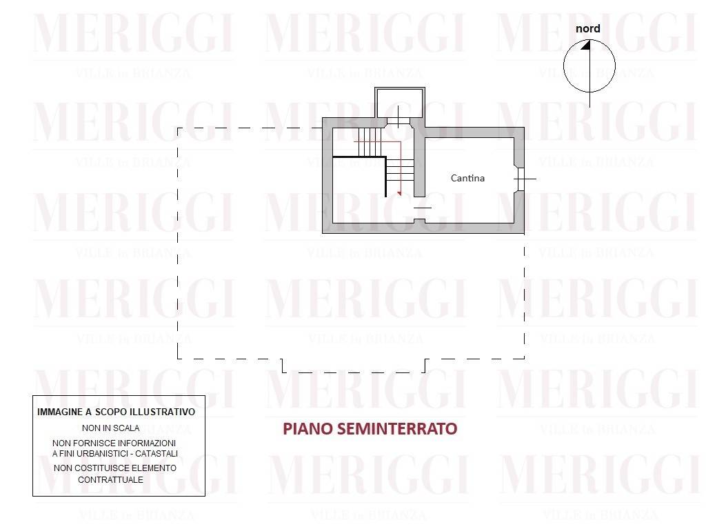 planimetria piano seminterrato - villa epoca - ogg