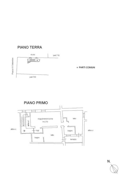 Planimetria: Appartamento 1° Piano