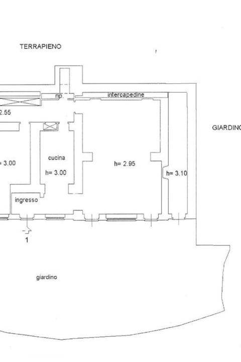 Planimetria appartamento con giardino