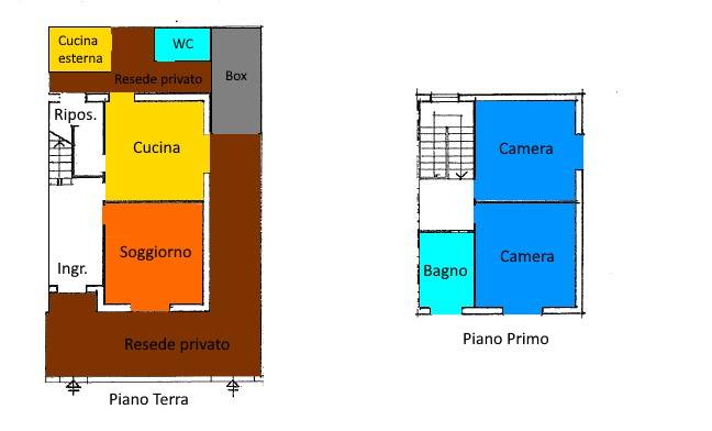 Planimetria  colorata rif 4235