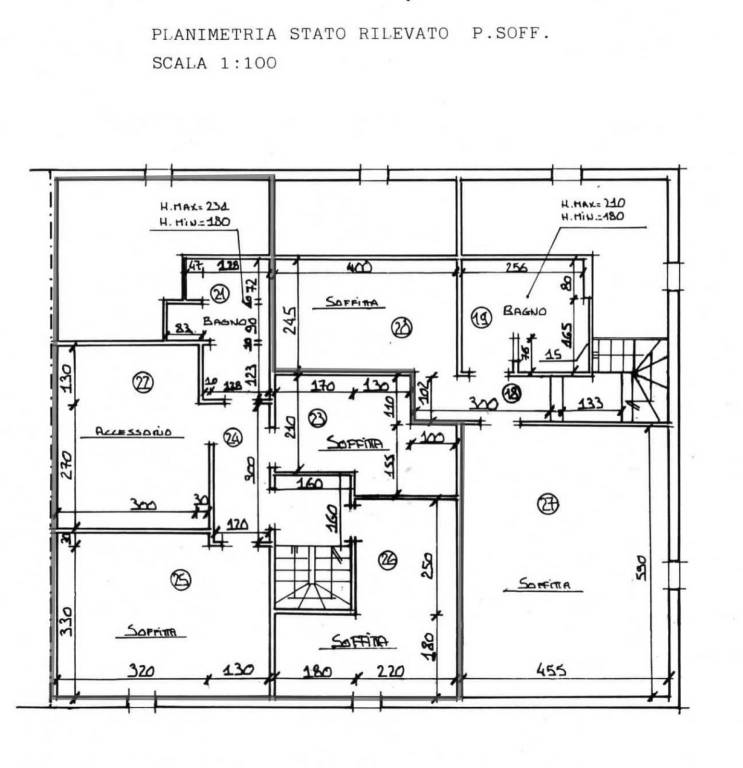 planimetria piano sottotetto