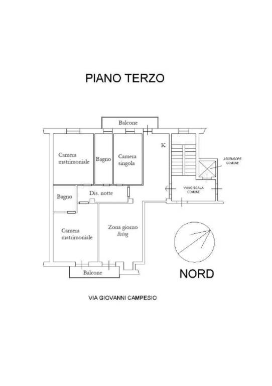 Via Campesio - Planimetria stato progetto quadrilo