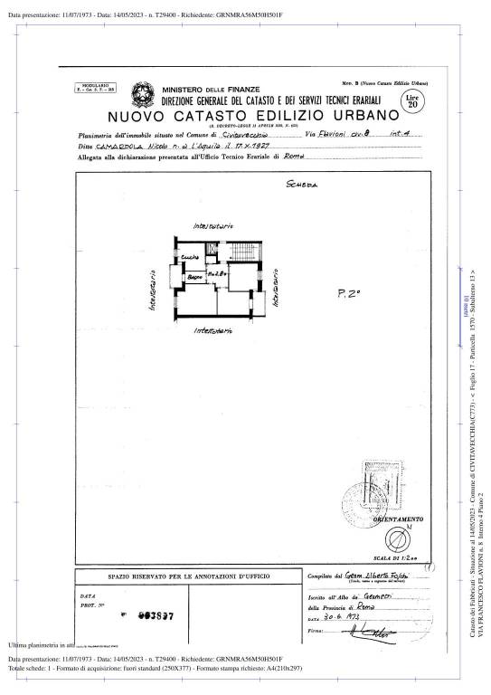 planimetria catastale Civitavecchia 1