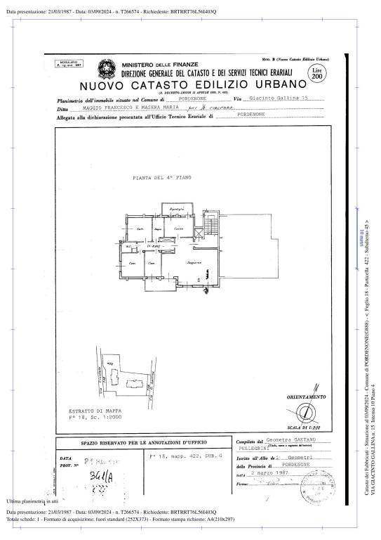 COMUNE PORDENONE FGL 18 PART 422 SUB 45 1