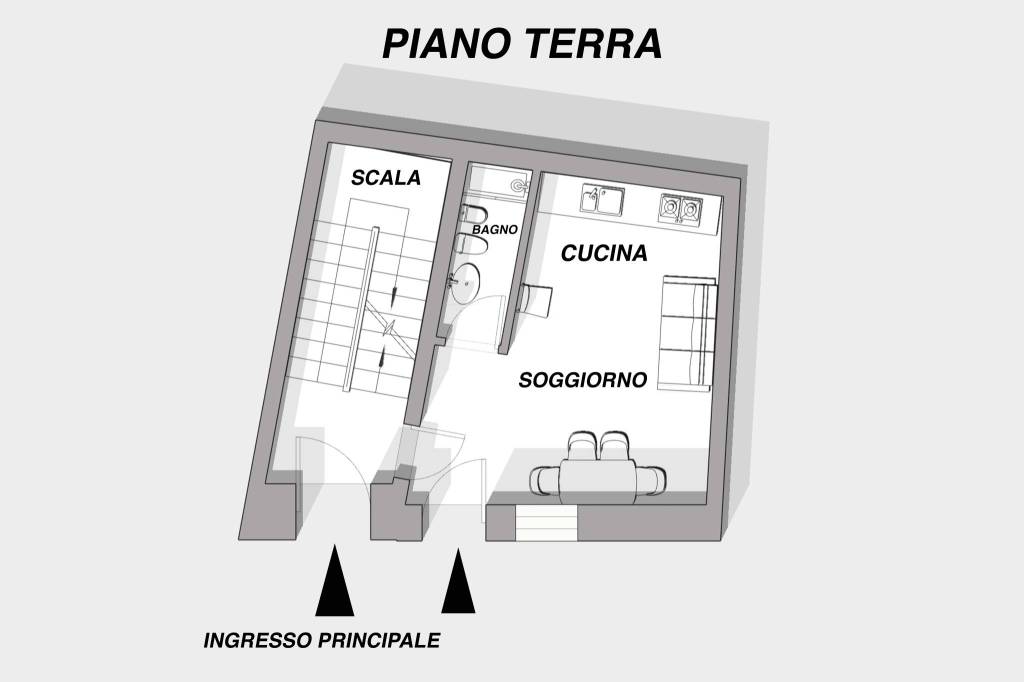 Planimetria Piano Terra Terratetto berchidda Crast