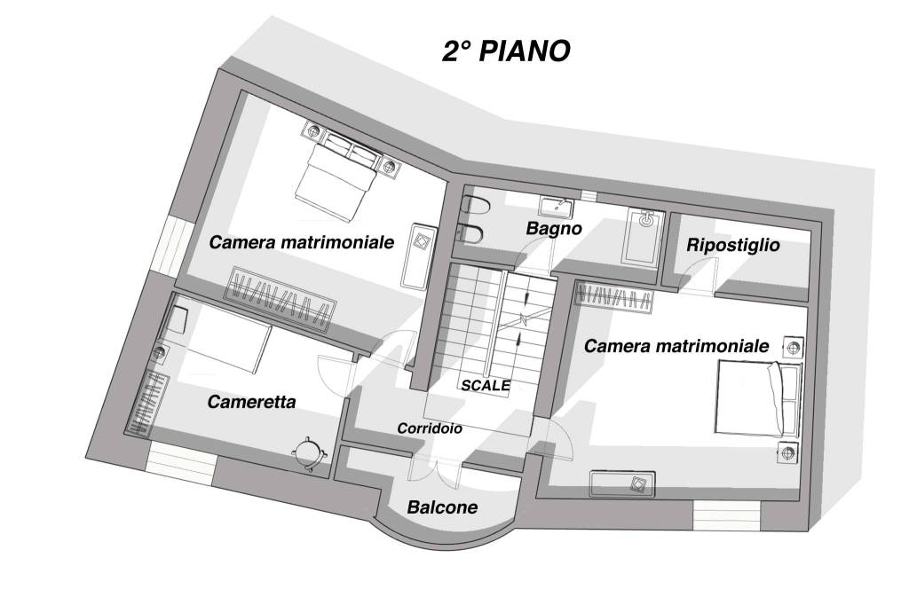 Planimetria Secondo piano Terratetto Berchidda